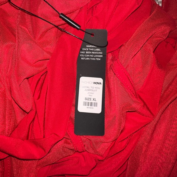 Red jumpsuit - Picture 4 of 4